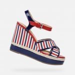 Geox sandali con zeppa a righe estate 2019