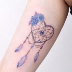 Tattoo acchiappasogni a forma di cuore