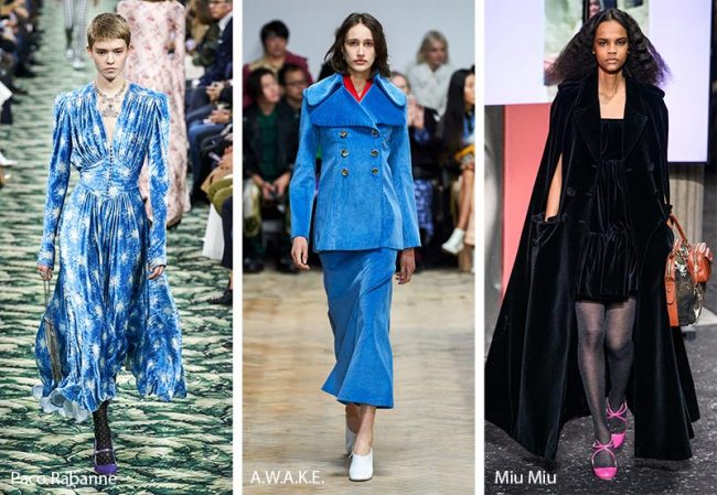 Abbigliamento in velluto moda inverno 2019 2020 Abbigliamento in velluto moda inverno 2019 2020