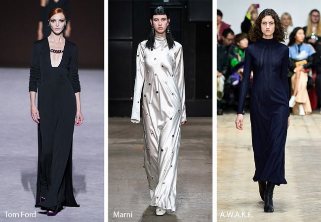 Abiti da sera a colonna moda inverno 2019 2020 Abiti da sera a colonna moda inverno 2019 2020