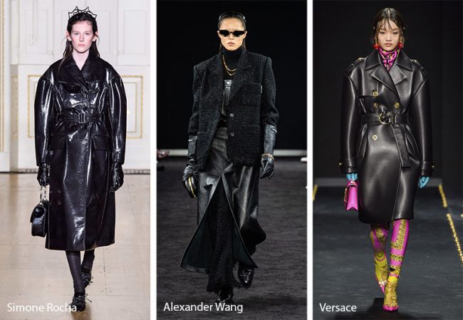 Moda inverno 2019 2020 trench in pelle nera alla Matrix anni 90 Moda inverno 2019 2020 trench in pelle nera alla Matrix anni 90