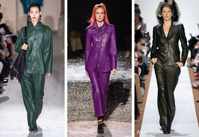Tailleur in pelle moda inverno 2019 2020 Tailleur in pelle moda inverno 2019 2020