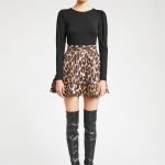 Abito con gonna animalier Denny Rose inverno 2019 2020