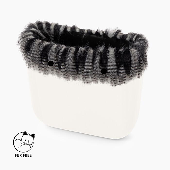 Bordo borsa O Bag in ecopelliccia Soft lines antracite catalogo inverno 2019 2020