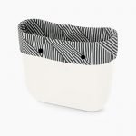 Bordo in tessuto optical stripes O bag collezione inverno 2019 2020