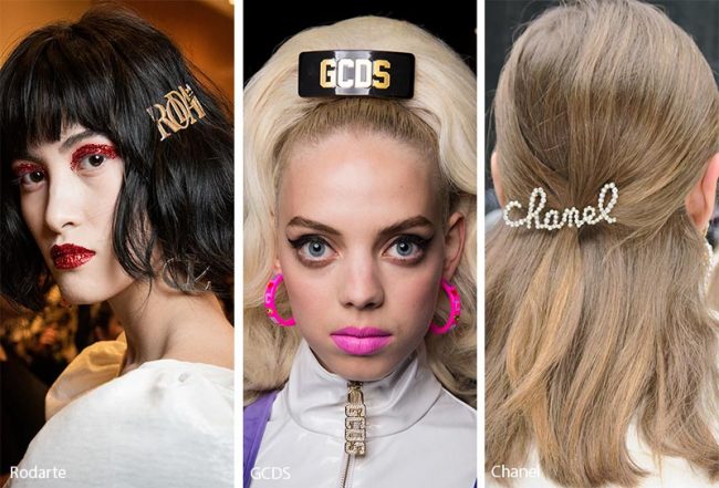 Fermagli per capelli con logo moda inverno 2019 2020 Fermagli per capelli con logo moda inverno 2019 2020