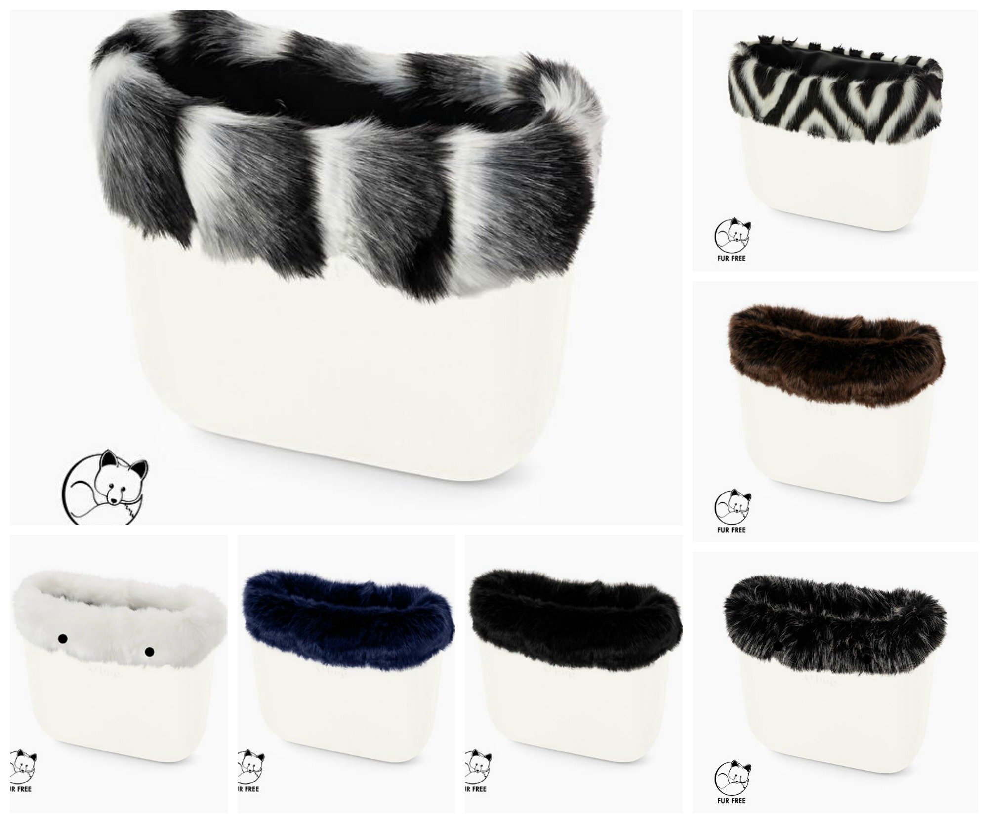 Nuovi bordi in ecopelliccia volpe borse O bag inverno 2019 2020