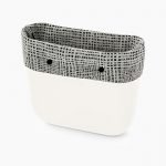 Nuovo bordo borsa O Bag in tessuto marmoreo catalogo inverno 2019 2020