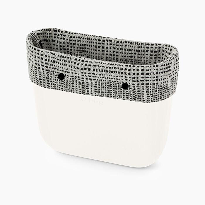 Nuovo bordo borsa O Bag in tessuto marmoreo catalogo inverno 2019 2020