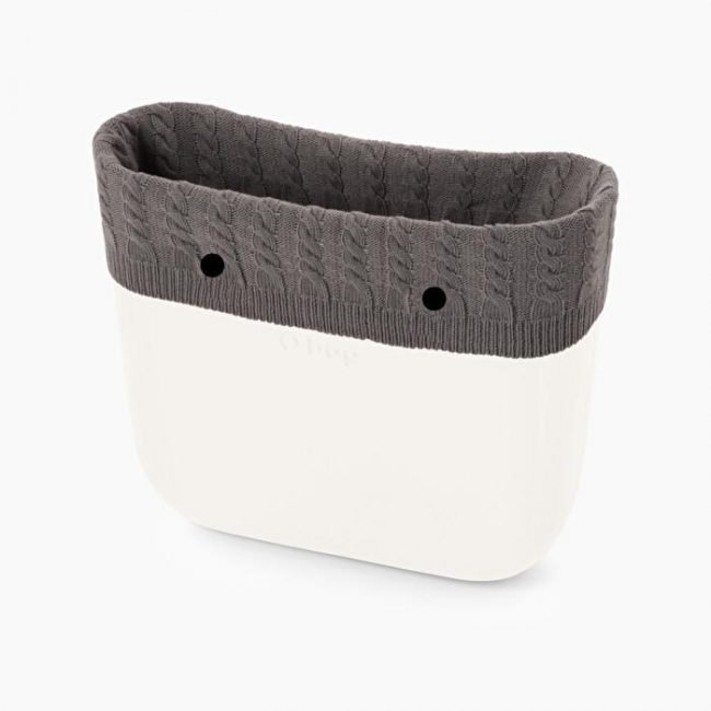 Nuovo bordo invernale borsa O bag in lana antracite con trecce catalogo 2019 2020 Nuovo bordo invernale borsa O bag in lana antracite con trecce catalogo 2019 2020