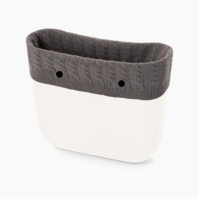 Nuovo bordo invernale borsa O bag in lana antracite con trecce catalogo 2019 2020