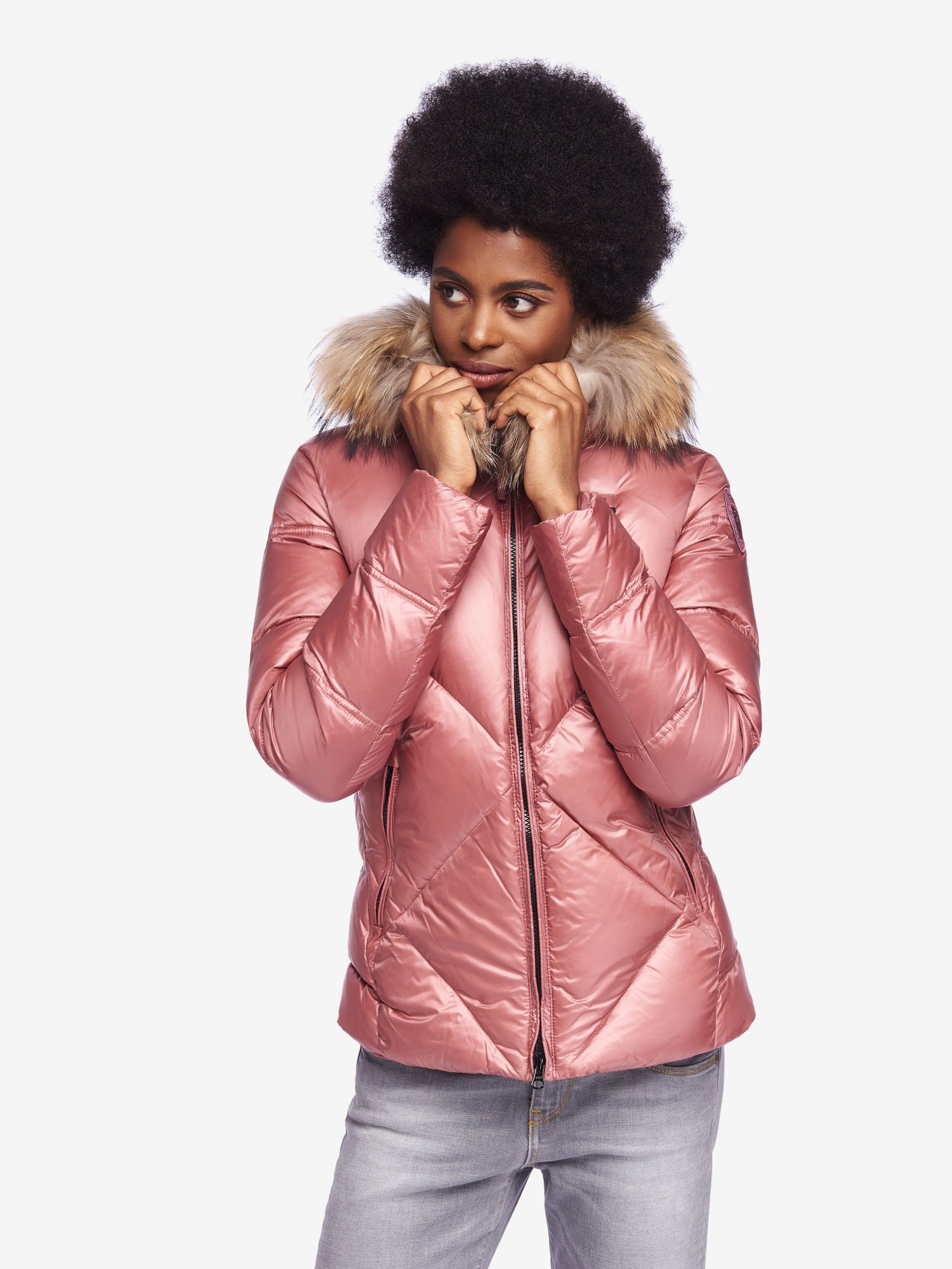 Caldo piumino Blauer donna collezione inverno 2020 prezzo 373 euro colore rosa polvere