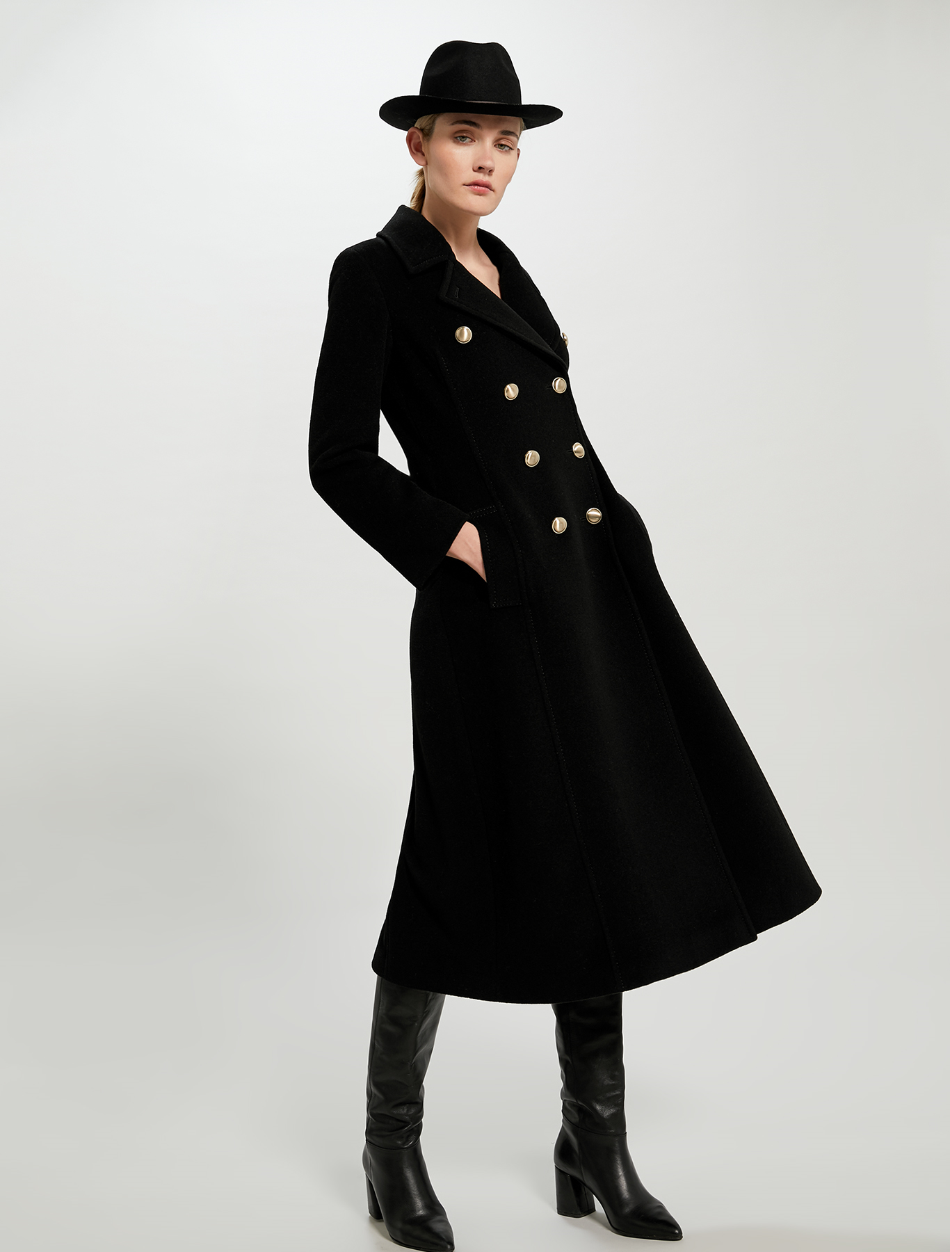 Cappotto stile militare con martingala e bottoni dorati Pennyblack inverno 2019 2020