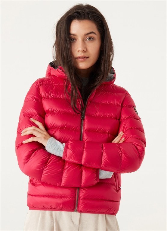 Iconico piumino corto Colmar donna collezione inverno 2019 2020 rosso marmalade