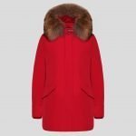 Luxury Arctic Parka Woolrich donna inverno 2019 2020 colore red sky con pelliccia
