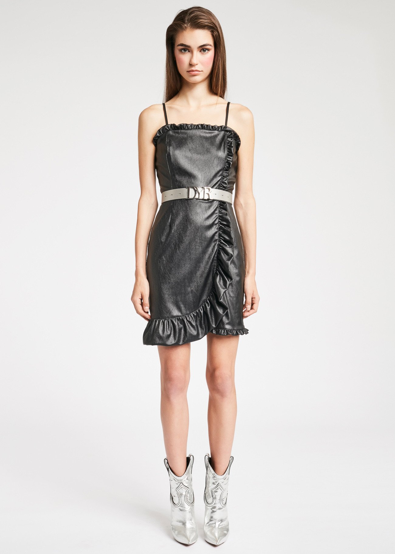 Mini dress Denny Rose effetto pelle inverno 2019 2020