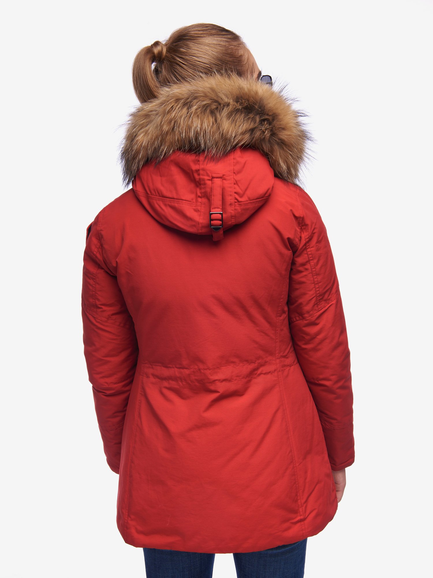 Parka Blauer donna collezione inverno 2020 in tessuto taslan rosso foto retro