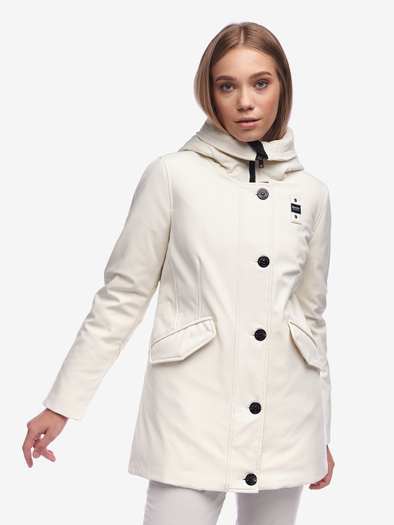 Parka Blauer donna collezione inverno 2020 prezzo 413 euro colore bianco