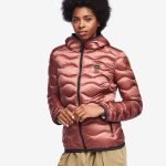 Piumino corto leggero Blauer trapuntato a onde colore marrone ghianda