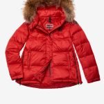 Piumino imbottito Blauer rosso con zip laterali catalogo inverno 2019 2020 prezzo 448 euro.