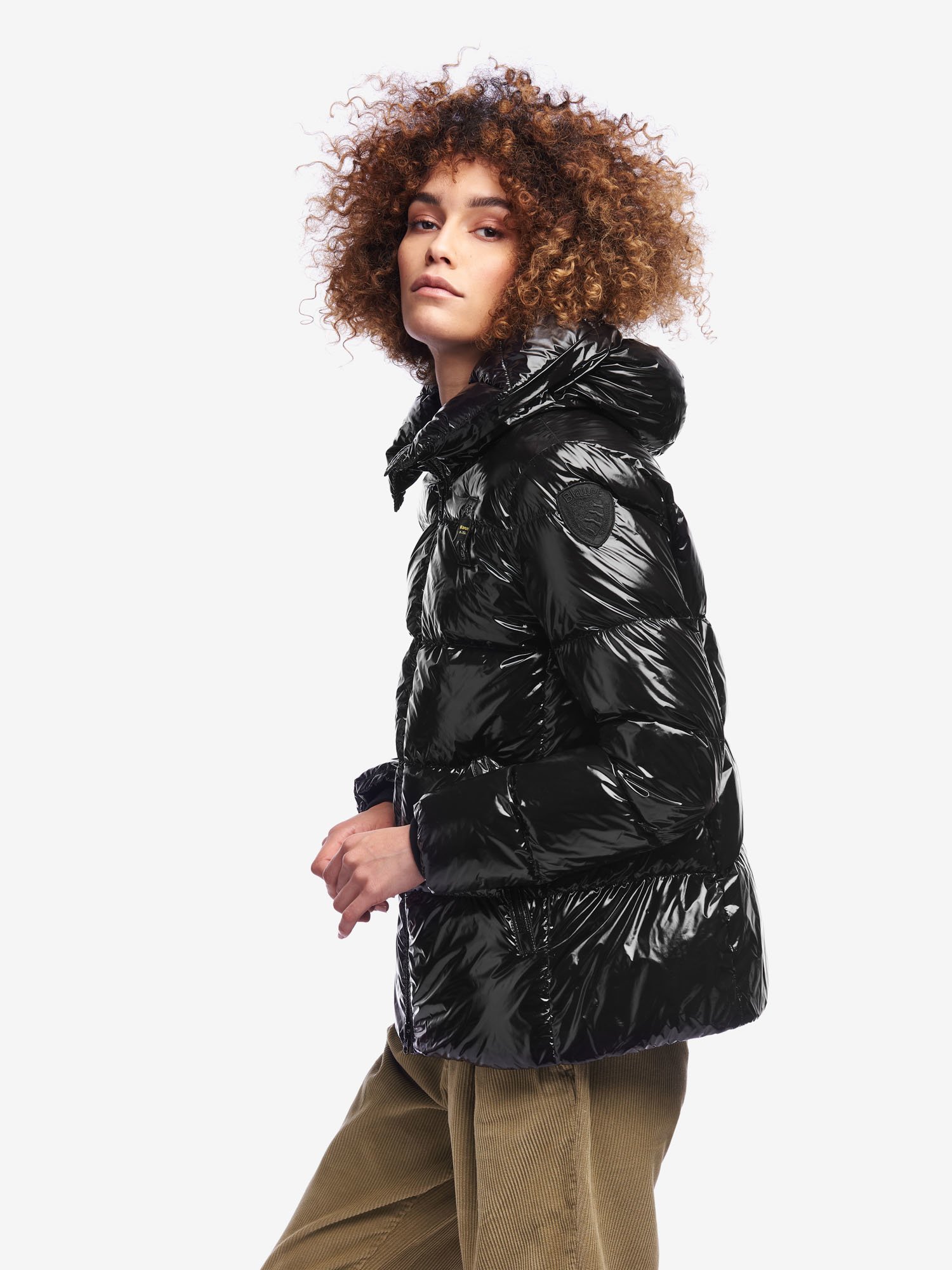 Piumino lucido corto svasato Baluer inverno 2019 2020