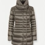 Piumino lungo Colmar donna con collo alto in tessuto cangiante