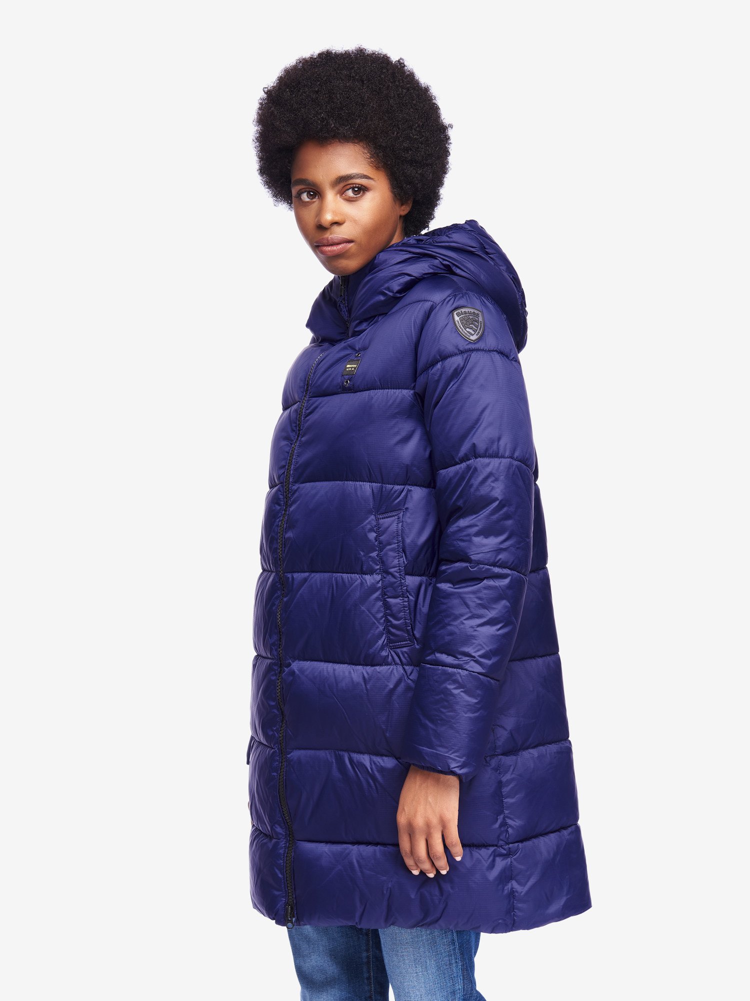 Piumino oversize con imbottitura ecologica in fibre bio Blauer inverno 2020