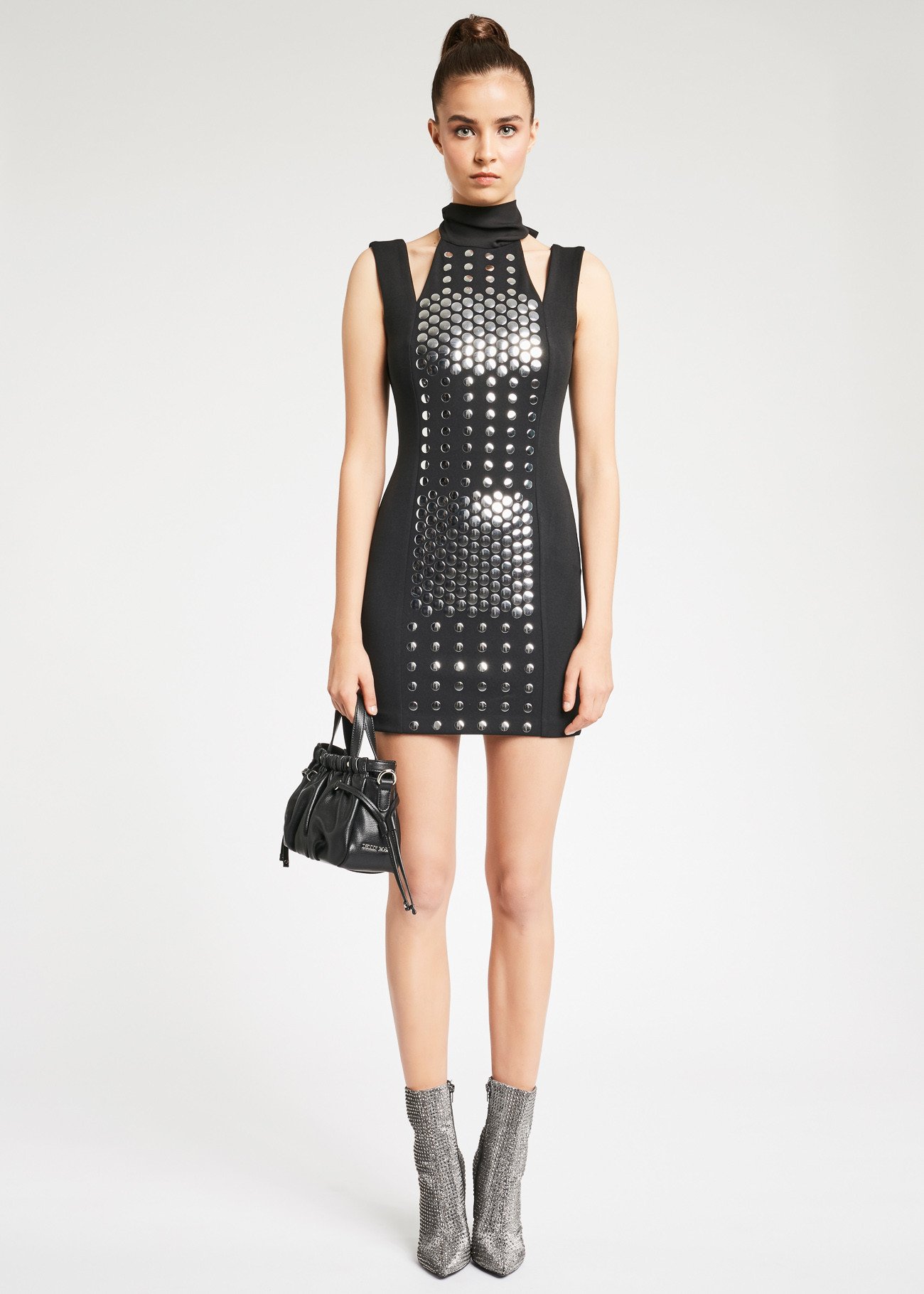 Sexy tubino nero Denny Rose inverno 2019 2020