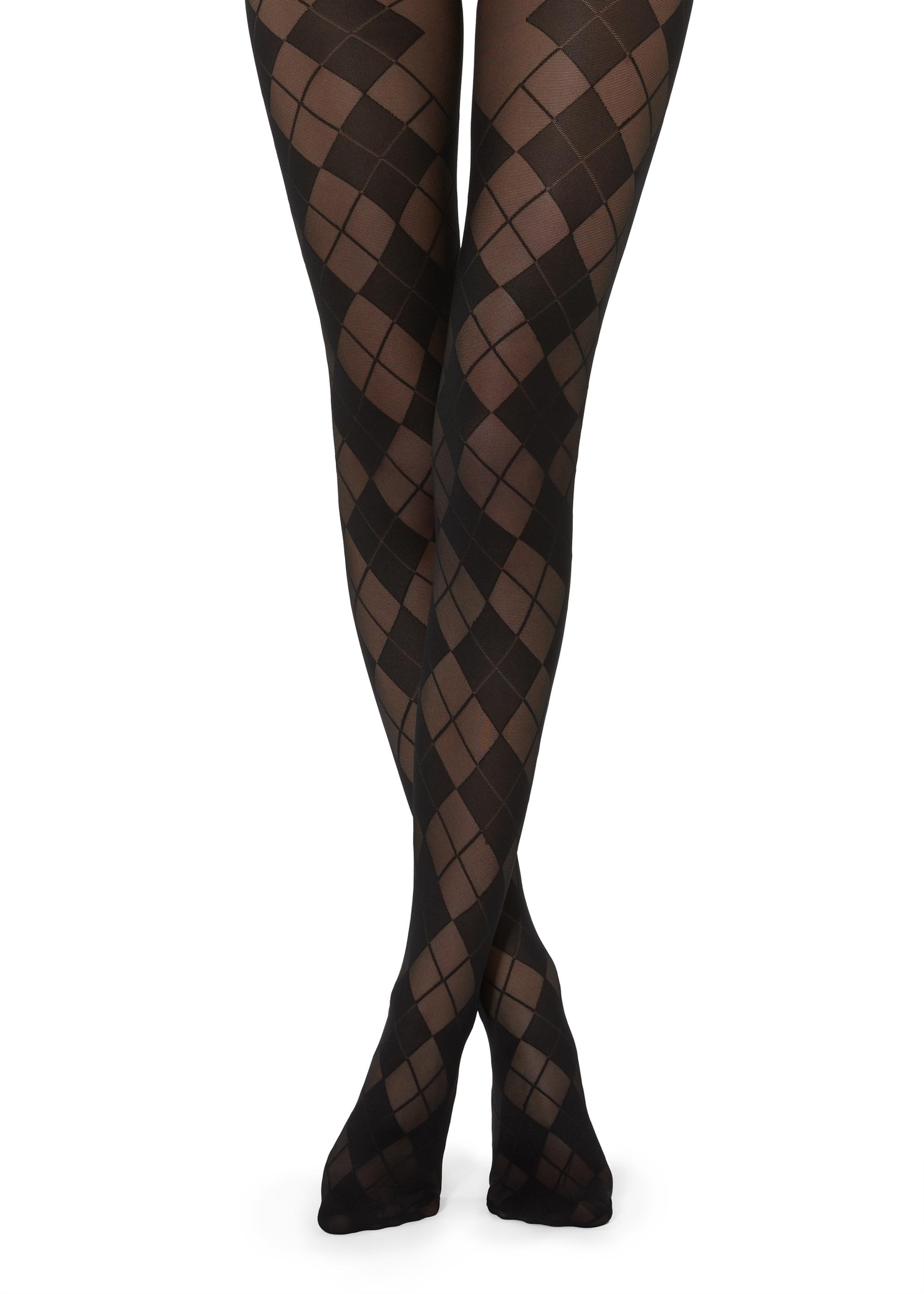 Calzedonia calze fantasia macro rombi inverno 2019 2020