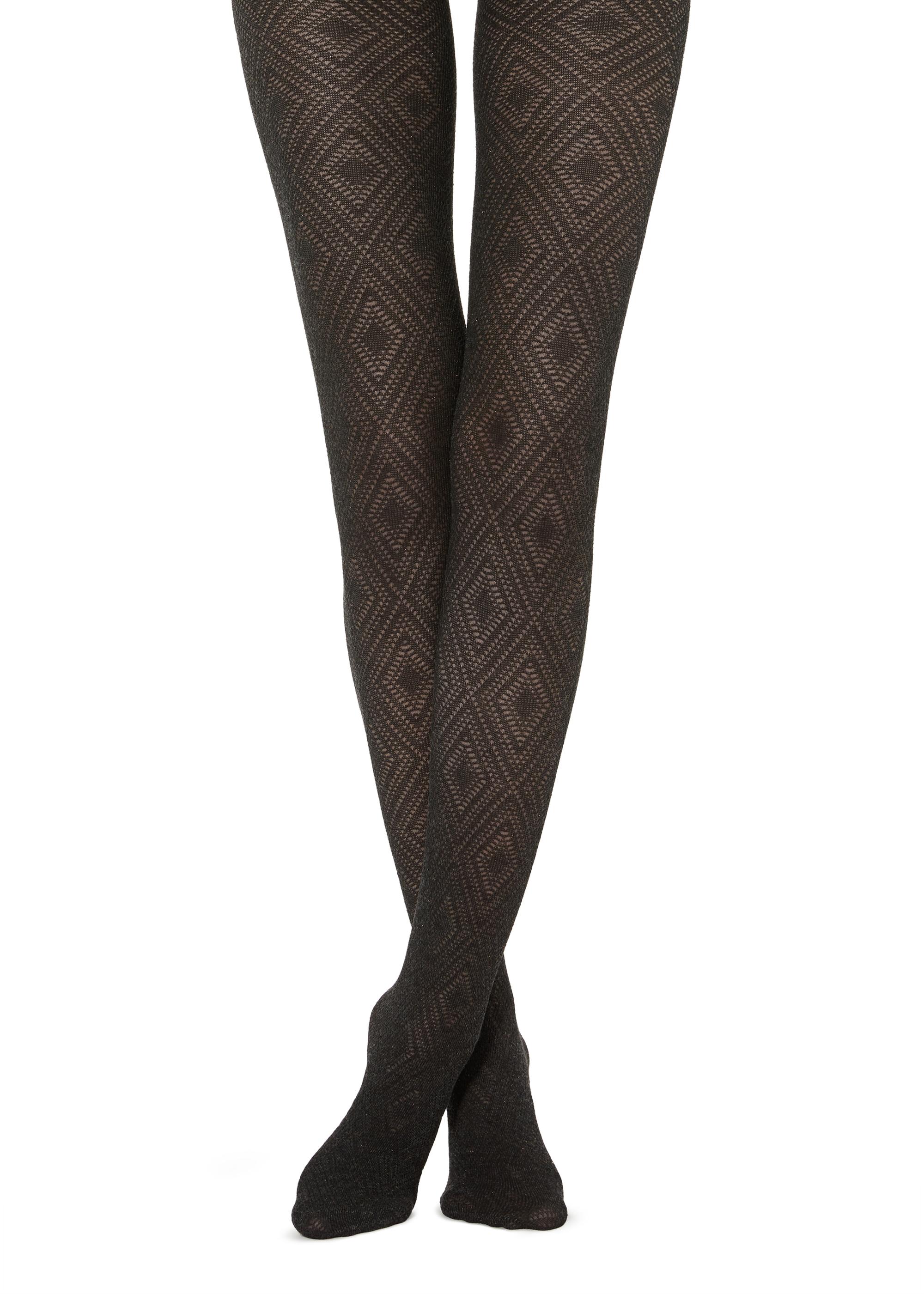 Calzedonia collant a rombi effetto morbido catalogo inverno 2019 2020