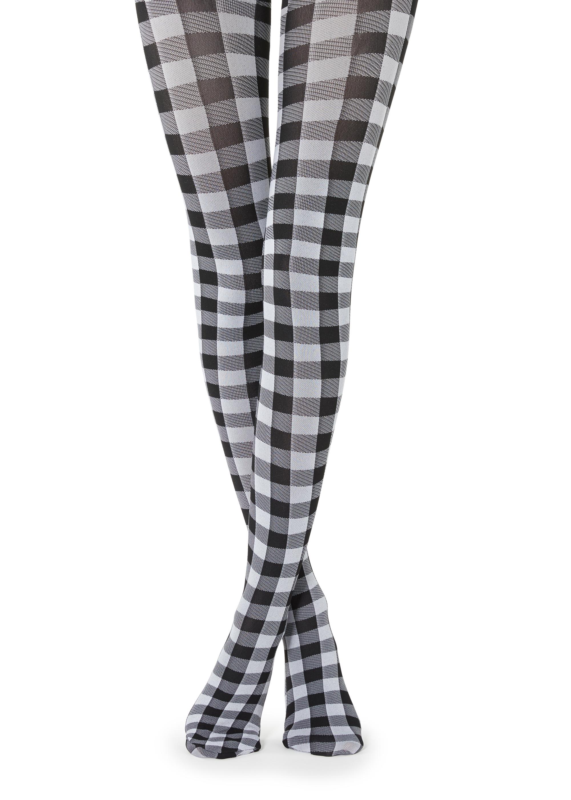 Collant a quadri vichy Calzedonia inverno 2019 2020