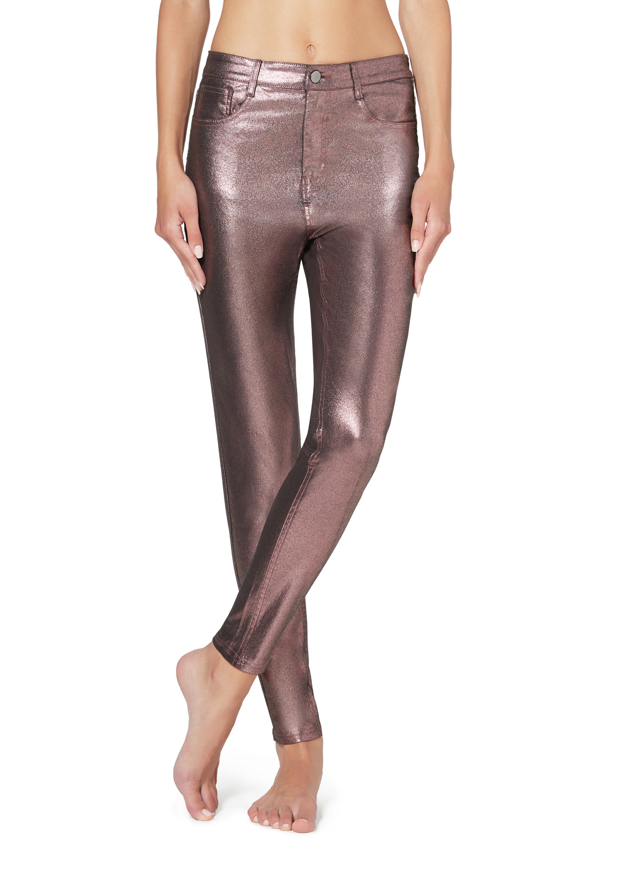 Leggings effetto metallizzato rosa Calzedonia catalogo inverno 2020
