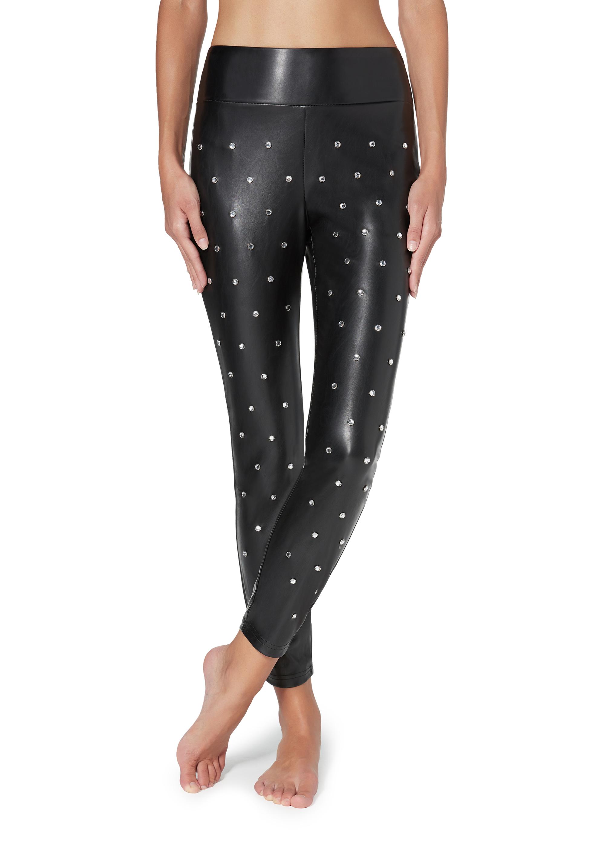 Leggings effetto pelle con borchie Calzedonia inverno 2020