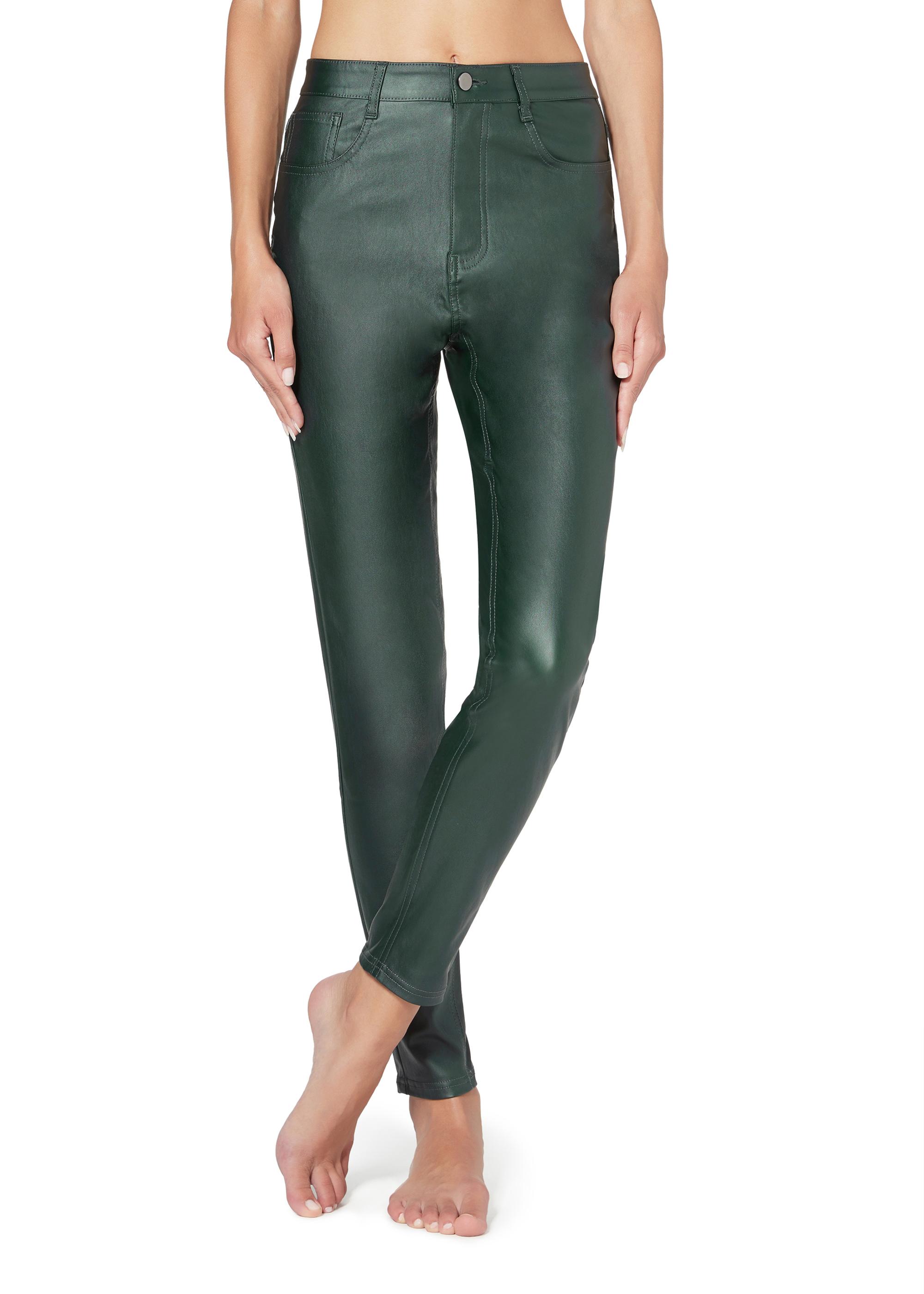 Leggings effetto pelle verde Calzedonia