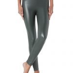 Leggings termici Calzedonia effetto ecopelle grigia inverno 2019 2020