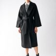 Cappotto lungo nero a vestaglia Rinascimento prezzo 159 euro