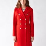 Cappotto rosso doppiopetto Rinascimento collezione inverno 2020