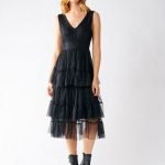 Vestito in tulle a balze Rinascimento Capodanno 2020