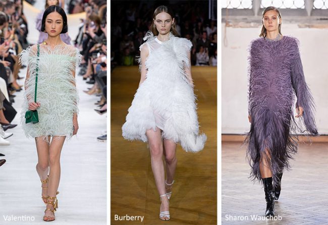 Abiti con le piume moda 2020 Abiti con le piume moda 2020