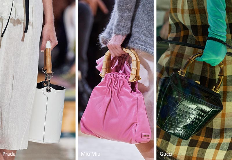 Borse con i manici in bamboo moda estate 2020