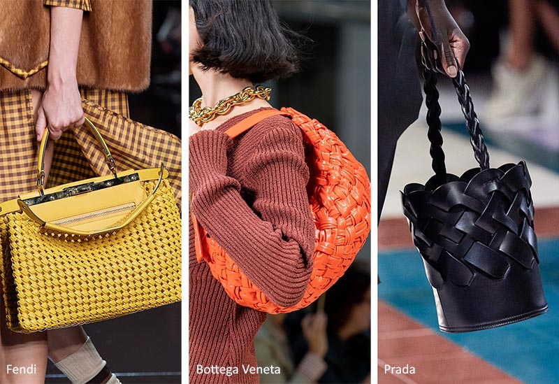 Borse in pelle intrecciata moda primavera estate 2020