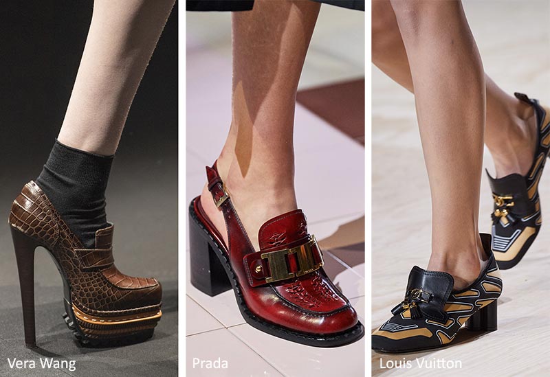 Mocassino con tacco moda primavera estate 2020