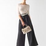 Pantaloni palazzo neri Rinascimento primavera 2020