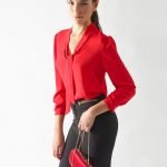 Rinascimento blusa elegante rossa collezione primavera estate 2020
