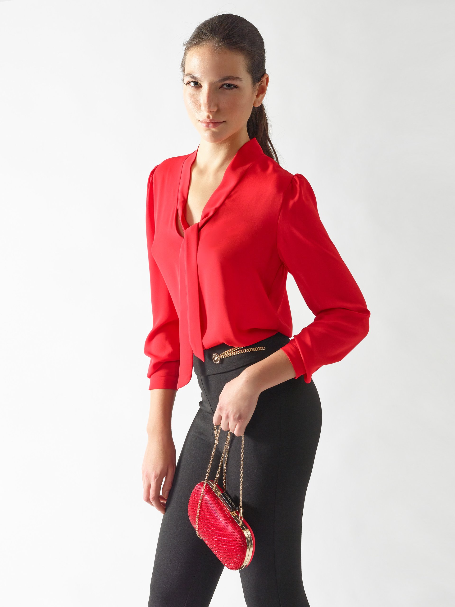 Rinascimento blusa elegante rossa collezione primavera estate 2020