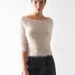 Rinascimento maglia furry color crema