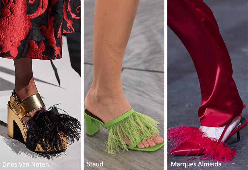 Scarpe e Sandali con le piume Moda estate 2020