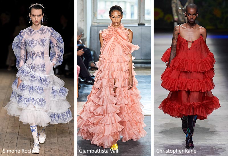 Abiti a balze moda primavera estate 2020