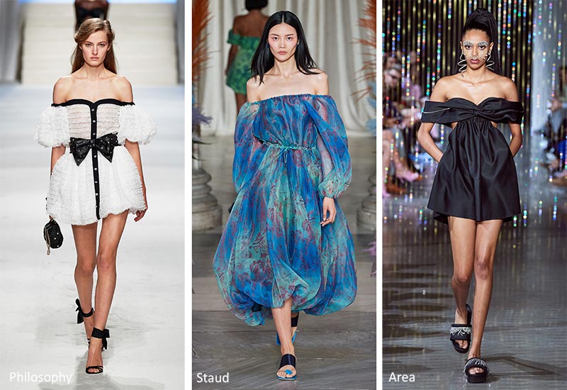 Abiti con Spalle scoperte moda primavera estate 2020