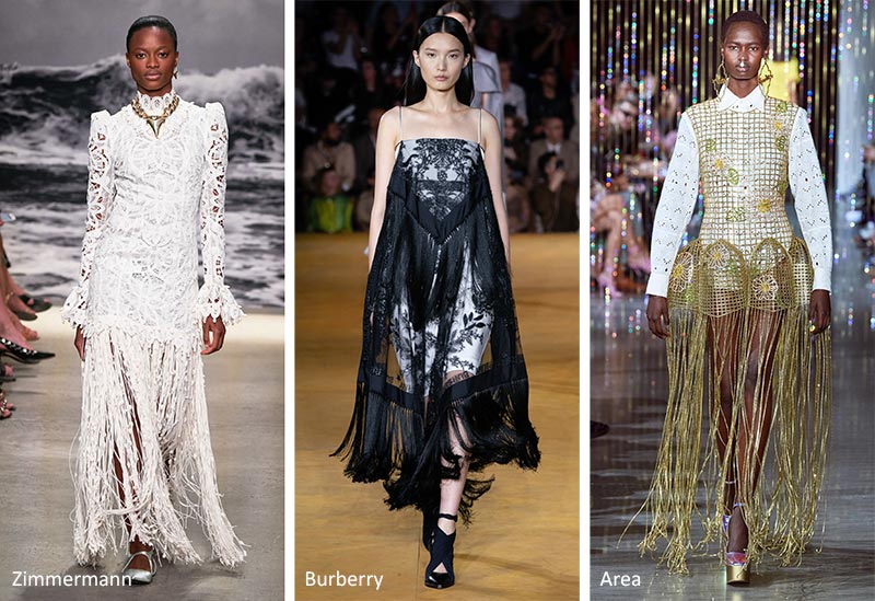 Abiti con frange moda primavera estate 2020